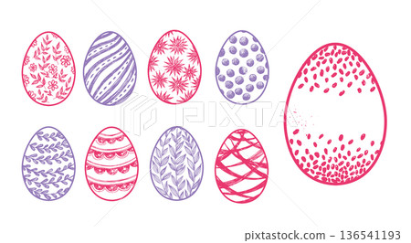 Easter eggs set	 136541193
