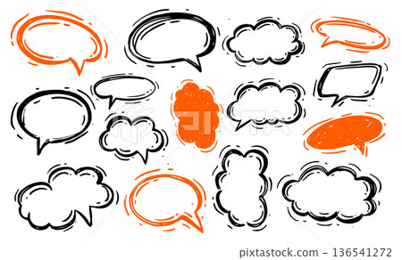 vector, dialog, speech bubble 136541272