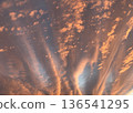 Winter red sunset clouds and sky 136541295