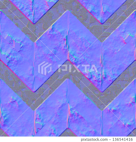 Grunge Zigzag Stone Texture Normal Map Grunge Zigzag Stone Texture Normal Map 136541416