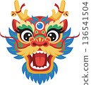 Chinese Dragon Dance Head Cartoon 136541504