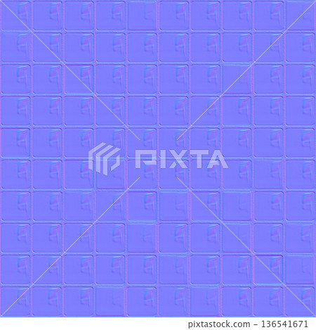Modern Beveled Square Tile Normal Map 136541671
