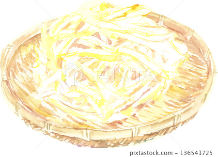 Watercolor illustration of bean sprouts Vector 136541725
