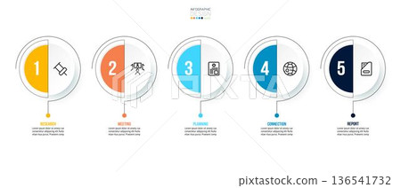 Infographic template business concept with step. Infographic template business concept with step. 136541732