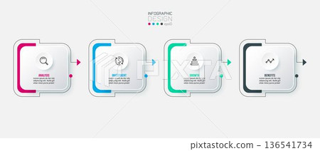Timeline chart business infographic template. Timeline chart business infographic template. 136541734