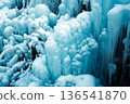 Snow piled up on the icicles of Ashigakubo 136541870