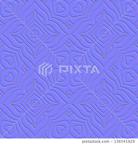 Heart Motif Damask Normal Map Heart Motif Damask Normal Map 136541929