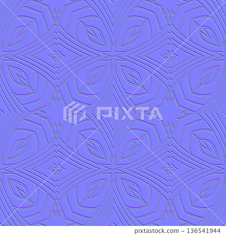 Four Pointed Floral Star Ornament Normal Map Four Pointed Floral Star Ornament Normal Map 136541944