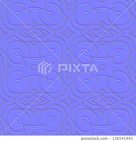 Curved Petal and Circle Ornament Normal Map Curved Petal and Circle Ornament Normal Map 136541945