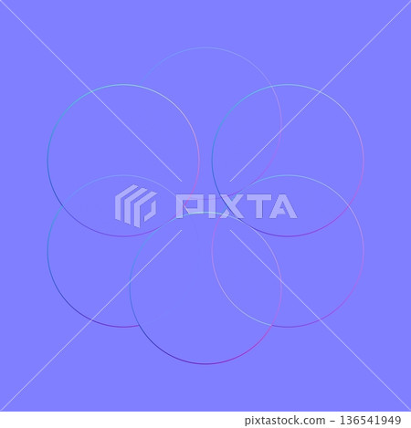 Radial Geometric Flower of Life Normal Map 136541949