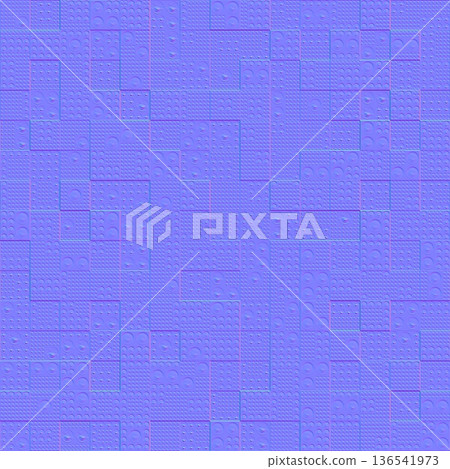 Asymmetric circuit grid normal map - Stock Illustration [136541973] - PIXTA