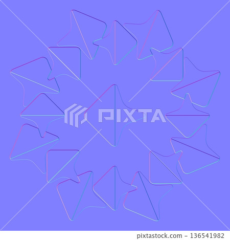 Abstract geometric star ring normal map Abstract geometric star ring normal map 136541982