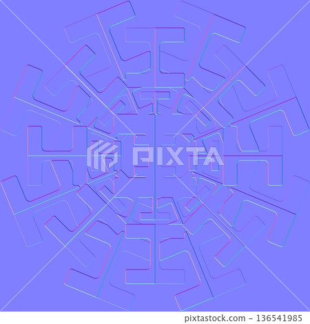 Abstract Radial H-Shape Normal Map Abstract Radial H-Shape Normal Map 136541985