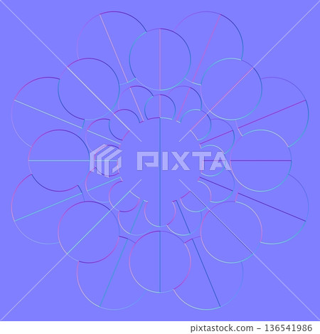 Radial Geometric Petal Normal Map Radial Geometric Petal Normal Map 136541986