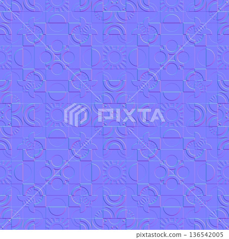 Abstract Geometric Circles 3D Normal Map Material Abstract Geometric Circles 3D Normal Map Material 136542005