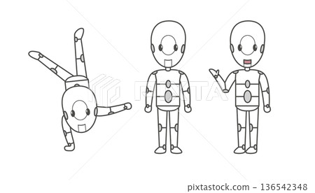 Robot illustration Robot illustration 136542348