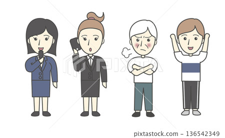 Male / female illustration Male / female illustration 136542349