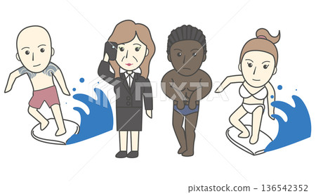 男/女的插圖 男/女的插圖 136542352