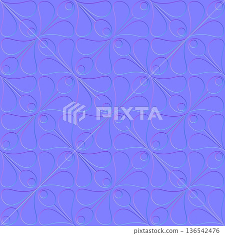 Organic Leaf Pattern 3D Normal Map Material 136542476