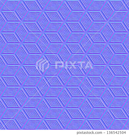 Rhombus Star Pattern 3D Normal Map Texture Rhombus Star Pattern 3D Normal Map Texture 136542504