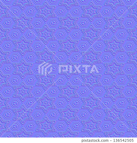 Technical Hexagon Mesh 3D Normal Map Texture Technical Hexagon Mesh 3D Normal Map Texture 136542505