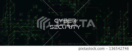 AI Digital Communication Cybersecurity Line Background. Artificial Intelligence Neural Firing Network Concept for Digital Science and Technology Forum Conference Presentation Design. Vector Backdrop 136542746