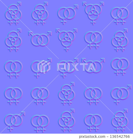 Diverse Gender Identity Grid 3D Normal Map Diverse Gender Identity Grid 3D Normal Map 136542766