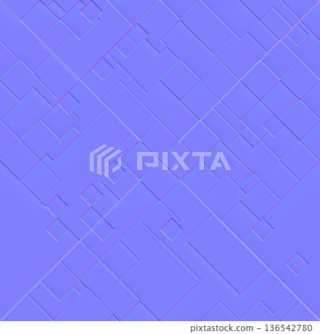 Architectural Square Tile Grid 3D Normal Map Texture 136542780