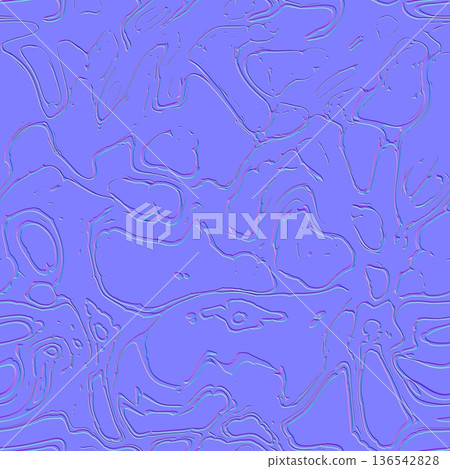 Abstract Liquid Blobs Seamless Normal Map 136542828