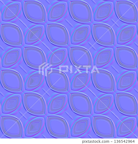 Leaf Diamond Geometric Seamless Normal Map 136542964