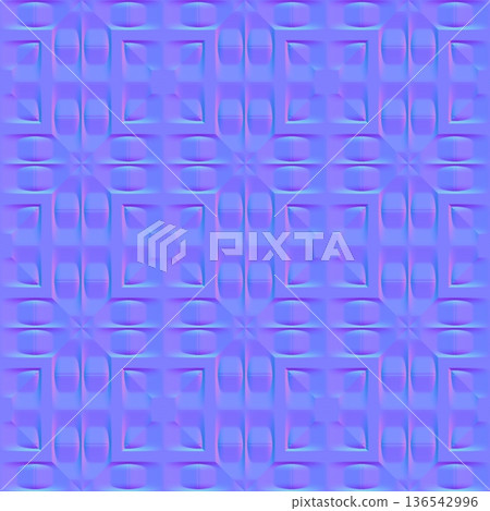 Seamless Geometric Padded Normal Map Texture Seamless Geometric Padded Normal Map Texture 136542996