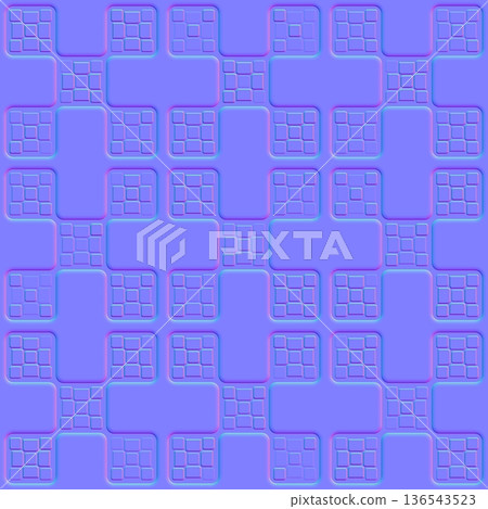 Seamless Complex Rounded Tech Normal Map Texture Seamless Complex Rounded Tech Normal Map Texture 136543523