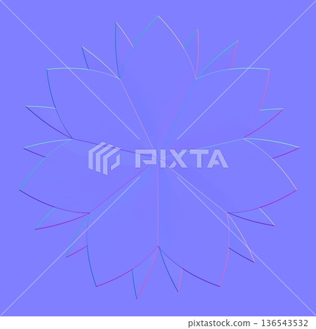 Seamless Pointed Geometric Flower Normal Map Seamless Pointed Geometric Flower Normal Map 136543532