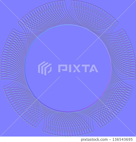 Radial spirograph frame normal map Radial spirograph frame normal map 136543695