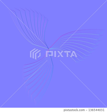Abstract Geometric Propeller Normal Map Element 3D Abstract Geometric Propeller Normal Map Element 3D 136544031