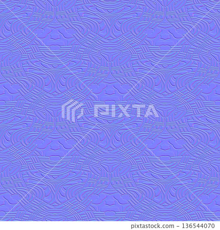 Wavy Geometric Line Normal Map Pattern 136544070