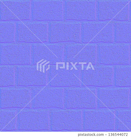 Rectangular Brick Wall Normal Map Texture Rectangular Brick Wall Normal Map Texture 136544072