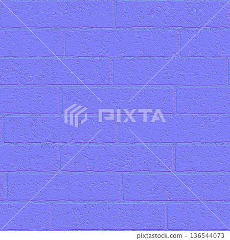 Long Brick Wall Texture Normal Map 3D Long Brick Wall Texture Normal Map 3D 136544073