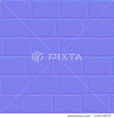 Rough Rectangular Brick Wall Normal Map Texture Rough Rectangular Brick Wall Normal Map Texture 136544075