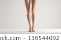 Women's legs, front view, studio shot 136544092