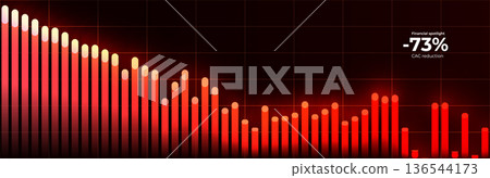 Financial Collapse Negative Growth Spend Background, Finance Global Economy Crisis. Economic Downturn Chart, Red Graph Inflation, Loss Trend Fall Dynamic Stock Trade Risk Report. Vector Illustration Financial Collapse Negative Growth Spend Background, Finance Global Economy Crisis. Economic Downturn Chart, Red Graph Inflation, Loss Trend Fall Dynamic Stock Trade Risk Report. Vector Illustration 136544173