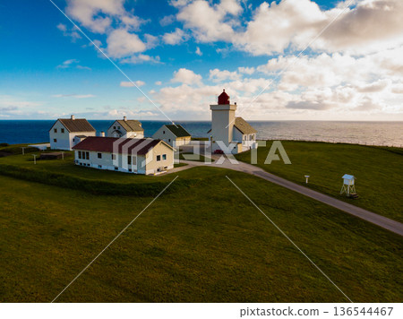 Obrestad lighthouse in Norway. 136544467