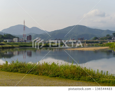 大和川流經大阪府柏原市 大和川流經大阪府柏原市 136544483
