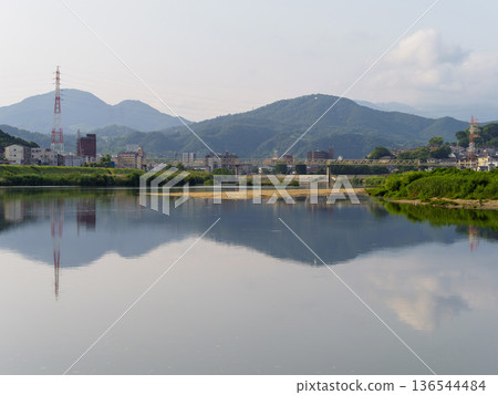 大和川流經大阪府柏原市 136544484