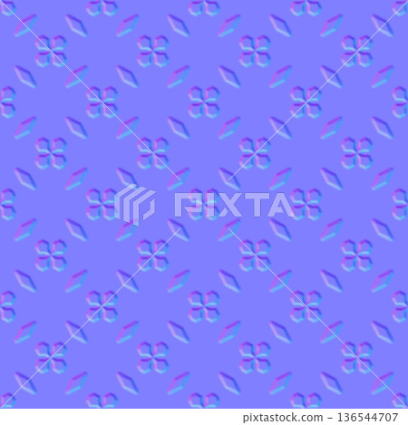 Geometric Floral Pattern Normal Map 3D Texture Geometric Floral Pattern Normal Map 3D Texture 136544707