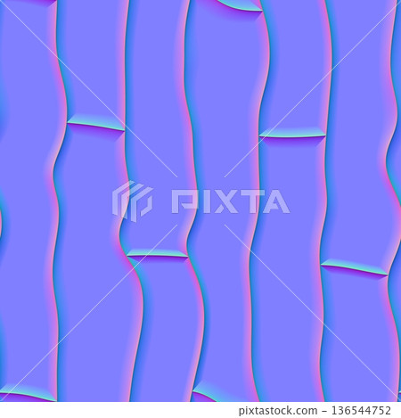 Stylized Wavy Panels Normal Map Texture 136544752