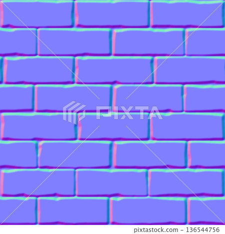 Clean Stylized Brick Normal Map Texture 136544756