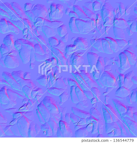 Chunky Stone Rubble Normal Map Texture 136544779