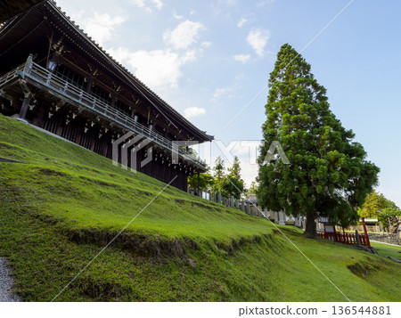 The stage of Todaiji Nigatsu-do Hall seen from below The stage of Todaiji Nigatsu-do Hall seen from below 136544881