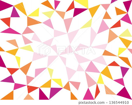 幾何圖案，三角形，白色背景，彩色，粉紅色 136544910
